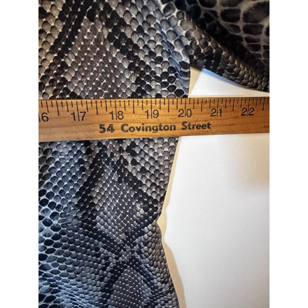 Positive Attitude Womens Size 14 Snake Print Zip Front Jacket Black Gray Career - Picture 9 of 15